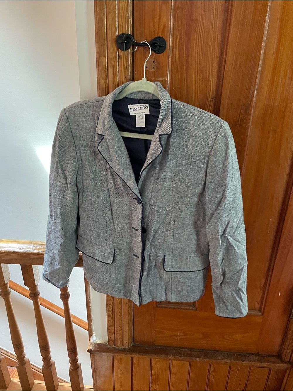 Pendleton Women's Gray Tailored Blazer Jacket Sz 10